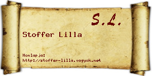 Stoffer Lilla névjegykártya